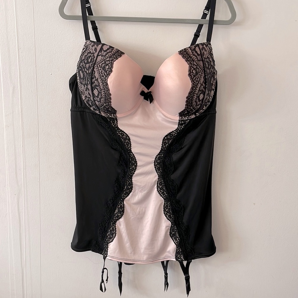 Torrid 3X Light Pink and Black Lingerie